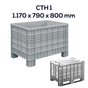 Mini Box contenedor cerrado de 4 pies, muy dinámico, versátil, y manejable. Ideal para productos alimentarios y reciclaje de residuos.