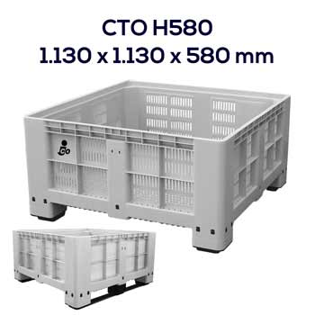 contenedor palot de plástico de jcoplastic cto 580 de 1130x1130x580