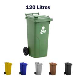 Contenedor de basura residuos y ecología e 2 ruedas de 120 litros para carga trasera