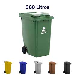 Contenedor de basura residuos y ecología e 2 ruedas de 360 litros para carga trasera