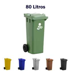 Contenedor de basura residuos y ecología e 2 ruedas de 80 litros para carga trasera