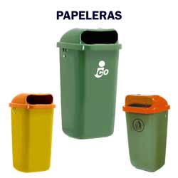 mobiliario urbano y papeleras para uso público
