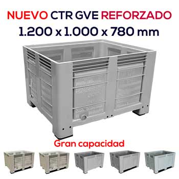 Nuevo palot de plástico bombé de gran capacidad maxi gran volumen reforzado