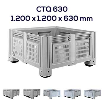 palot de plástico de gran capacidad de jcoplastic de 1200x1200x630mm