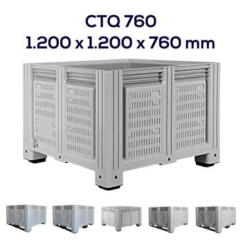 palot de plástico de gran capacidad de jcoplastic de 1200x1200x760mm