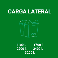 contenedores de basura para ecología de carga lateral simétricos y asimétricos o bilaterales