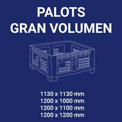 palots de plástico de gran volumen bombés de máxima capacidad contenedores agrícolas