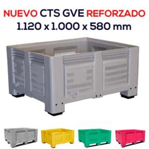 PALOT DE PLASTICO BAJO GRAN VOLUMEN REFORZADO PARA FRUTA DELICADA